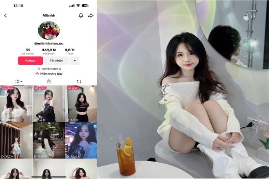 TikToker Mlinhh vô tình phát tán video nóng tự quay đang bú cu bạn trai